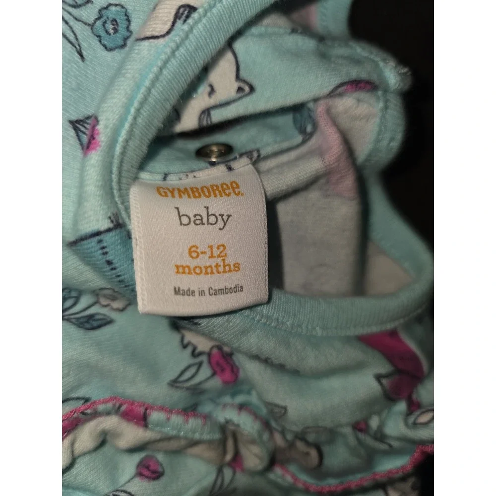 Gymboree layette line purrfect prep cat sleeper size 6 12 months